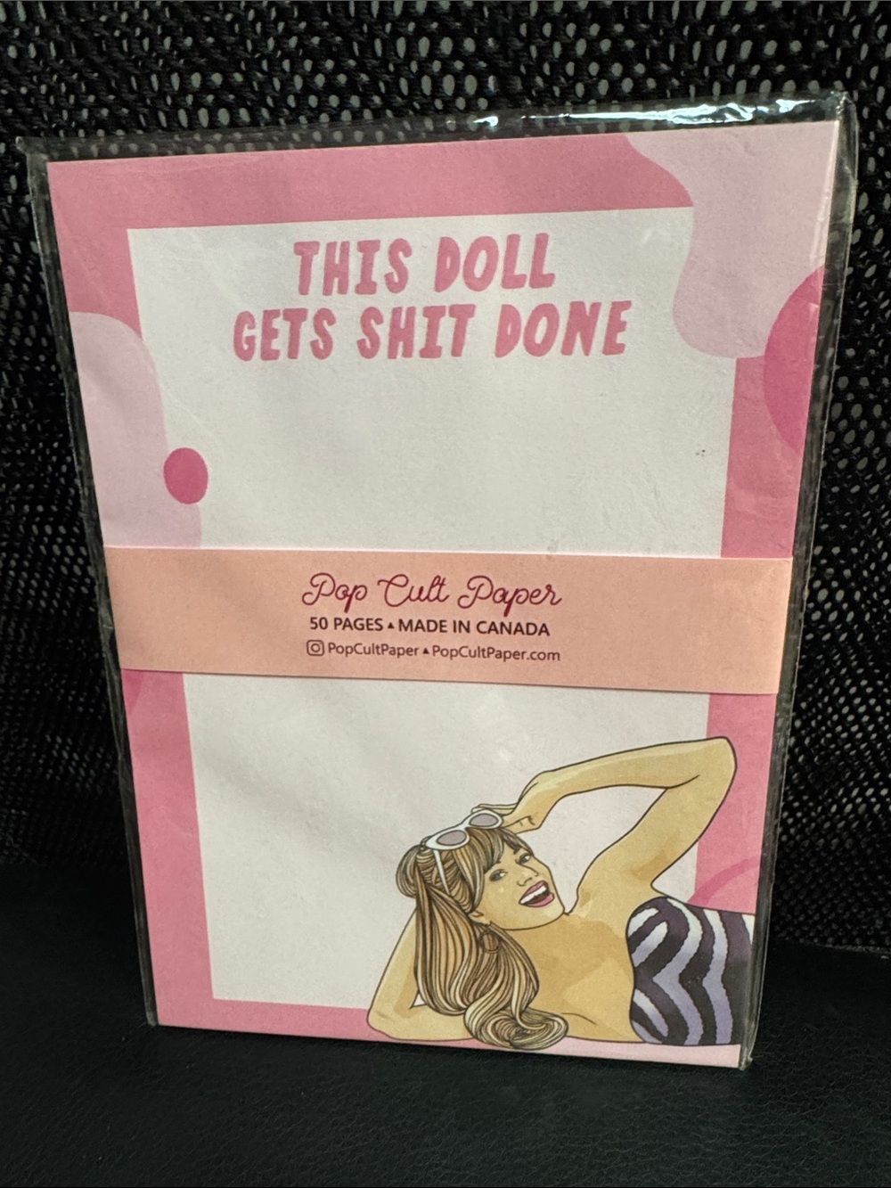 Pink Notepad - "This Doll Gets Shit Done"